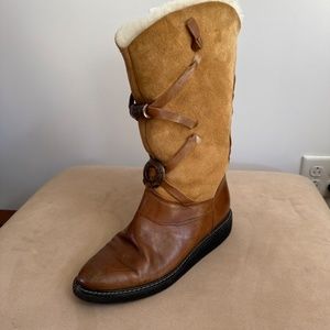 PIETRO Vintage Shearling Fur Lined Winter Boots